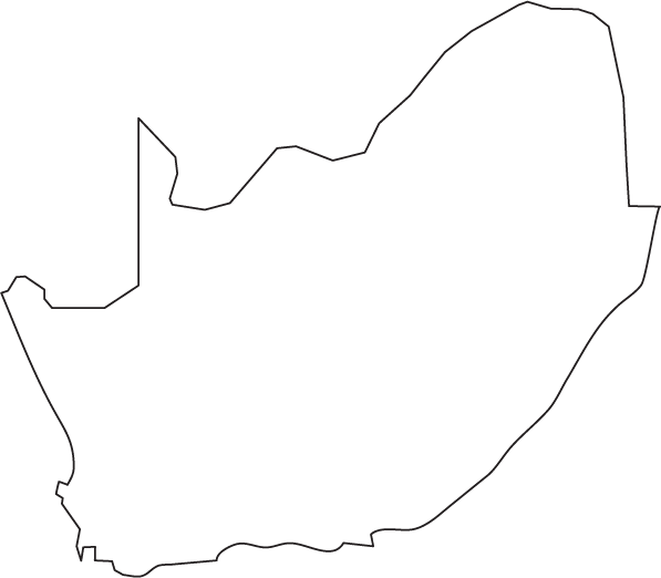 South Africa map outline